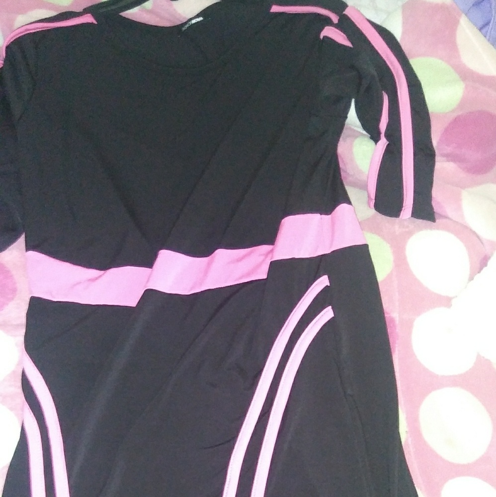 Pink n black dress